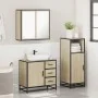 Set de muebles de baño 3 pzas madera contrachapada roble Sonoma von , Badezimmermöbel - Ref: Foro24-3300956, Preis: 228,80 €,...