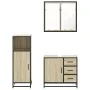 Set de muebles de baño 3 pzas madera contrachapada roble Sonoma von , Badezimmermöbel - Ref: Foro24-3300956, Preis: 228,80 €,...