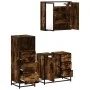 Set de muebles baño 3 pzas madera contrachapada roble ahumado de , Muebles de baño - Ref: Foro24-3301017, Precio: 251,99 €, D...