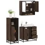 Set de muebles baño 3 pzas madera contrachapada roble marrón de , Muebles de baño - Ref: Foro24-3300989, Precio: 236,40 €, De...