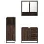 Set de muebles baño 3 pzas madera contrachapada roble marrón de , Muebles de baño - Ref: Foro24-3300989, Precio: 236,40 €, De...