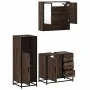 Set de muebles baño 3 pzas madera contrachapada roble marrón de , Muebles de baño - Ref: Foro24-3300989, Precio: 236,40 €, De...