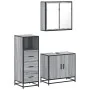 Set de muebles de baño 3 pzas madera contrachapada gris sonoma von , Badezimmermöbel - Ref: Foro24-3301008, Preis: 228,24 €, ...