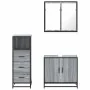 Set de muebles de baño 3 pzas madera contrachapada gris sonoma von , Badezimmermöbel - Ref: Foro24-3301008, Preis: 228,24 €, ...