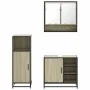Set de muebles de baño 3 pzas madera contrachapada roble Sonoma von , Badezimmermöbel - Ref: Foro24-3300996, Preis: 204,68 €,...