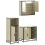 Set de muebles de baño 3 pzas madera contrachapada roble Sonoma von , Badezimmermöbel - Ref: Foro24-3300996, Preis: 204,68 €,...