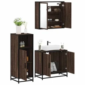 Set de muebles baño 3 pzas madera contrachapada roble marrón von , Badezimmermöbel - Ref: Foro24-3300949, Preis: 194,08 €, Ra...