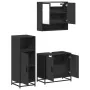 Juego de muebles de baño 3 pzas madera contrachapada negro de , Muebles de baño - Ref: Foro24-3300975, Precio: 213,01 €, Desc...