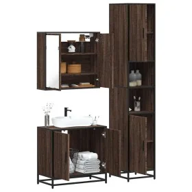 Set de muebles baño 3 pzas madera contrachapada roble marrón von , Badezimmermöbel - Ref: Foro24-3301069, Preis: 244,37 €, Ra...