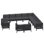 Garden furniture 13 pieces and cushions black solid pine wood by vidaXL, Garden sets - Ref: Foro24-3096963, Price: 1,00 €, Di...