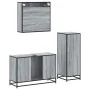 Set de muebles de baño 3 pzas madera contrachapada gris sonoma von , Badezimmermöbel - Ref: Foro24-3301043, Preis: 254,08 €, ...