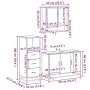 Set de muebles de baño 3 pzas madera contrachapada gris sonoma von , Badezimmermöbel - Ref: Foro24-3301043, Preis: 254,08 €, ...