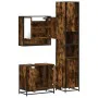 Set de muebles baño 3 pzas madera contrachapada roble ahumado by , Bathroom furniture - Ref: Foro24-3301097, Price: 263,80 €,...