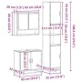 Set de muebles baño 3 pzas madera contrachapada roble ahumado by , Bathroom furniture - Ref: Foro24-3301097, Price: 263,80 €,...