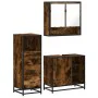 Set de muebles baño 3 pzas madera contrachapada roble ahumado de , Muebles de baño - Ref: Foro24-3301057, Precio: 233,53 €, D...