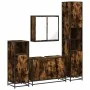 Set de muebles baño 4 pzas madera contrachapada roble ahumado by , Bathroom furniture - Ref: Foro24-3301192, Price: 415,80 €,...