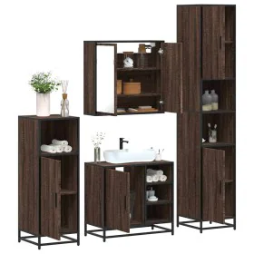 Set de muebles baño 4 pzas madera contrachapada roble marrón von , Badezimmermöbel - Ref: Foro24-3301209, Preis: 332,69 €, Ra...
