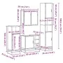 Set de muebles baño 4 pzas madera contrachapada roble marrón von , Badezimmermöbel - Ref: Foro24-3301209, Preis: 332,60 €, Ra...