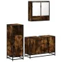 Set de muebles baño 3 pzas madera contrachapada roble ahumado von , Badezimmermöbel - Ref: Foro24-3300982, Preis: 227,70 €, R...