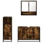 Set de muebles baño 3 pzas madera contrachapada roble ahumado von , Badezimmermöbel - Ref: Foro24-3300982, Preis: 227,70 €, R...