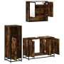 Set de muebles baño 3 pzas madera contrachapada roble ahumado von , Badezimmermöbel - Ref: Foro24-3300982, Preis: 227,70 €, R...