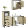 Set de muebles de baño 3 pzas madera contrachapada roble Sonoma von , Badezimmermöbel - Ref: Foro24-3301041, Preis: 225,86 €,...
