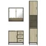 Set de muebles de baño 3 pzas madera contrachapada roble Sonoma von , Badezimmermöbel - Ref: Foro24-3301106, Preis: 301,04 €,...