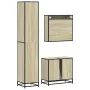 Set de muebles de baño 3 pzas madera contrachapada roble Sonoma von , Badezimmermöbel - Ref: Foro24-3301106, Preis: 301,04 €,...
