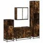 Set de muebles baño 4 pzas madera contrachapada roble ahumado von , Badezimmermöbel - Ref: Foro24-3301202, Preis: 452,85 €, R...