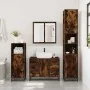 Set de muebles baño 4 pzas madera contrachapada roble ahumado von , Badezimmermöbel - Ref: Foro24-3301202, Preis: 452,85 €, R...
