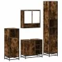 Set de muebles baño 4 pzas madera contrachapada roble ahumado by , Bathroom furniture - Ref: Foro24-3301237, Price: 357,83 €,...