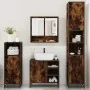 Set de muebles baño 4 pzas madera contrachapada roble ahumado by , Bathroom furniture - Ref: Foro24-3301237, Price: 357,83 €,...