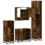 Set de muebles baño 4 pzas madera contrachapada roble ahumado by , Bathroom furniture - Ref: Foro24-3301237, Price: 357,83 €,...