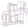 Set de muebles baño 4 pzas madera contrachapada roble ahumado by , Bathroom furniture - Ref: Foro24-3301237, Price: 357,83 €,...