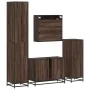 Set de muebles baño 4 pzas madera contrachapada roble marrón by , Bathroom furniture - Ref: Foro24-3301214, Price: 380,94 €, ...