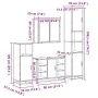 Set de muebles baño 4 pzas madera contrachapada roble marrón by , Bathroom furniture - Ref: Foro24-3301214, Price: 380,94 €, ...