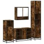 Set de muebles baño 4 pzas madera contrachapada roble ahumado by , Bathroom furniture - Ref: Foro24-3301242, Price: 404,08 €,...