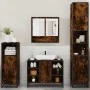 Set de muebles baño 4 pzas madera contrachapada roble ahumado by , Bathroom furniture - Ref: Foro24-3301242, Price: 404,08 €,...