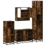 Set de muebles baño 4 pzas madera contrachapada roble ahumado by , Bathroom furniture - Ref: Foro24-3301242, Price: 404,08 €,...