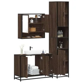 Set de muebles baño 3 pzas madera contrachapada roble marrón von , Badezimmermöbel - Ref: Foro24-3301104, Preis: 280,02 €, Ra...