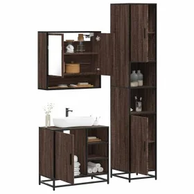 Set de muebles baño 3 pzas madera contrachapada roble marrón von , Badezimmermöbel - Ref: Foro24-3301119, Preis: 271,67 €, Ra...