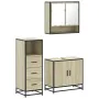 Set de muebles de baño 3 pzas madera contrachapada roble Sonoma von , Badezimmermöbel - Ref: Foro24-3301036, Preis: 210,25 €,...