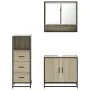 Set de muebles de baño 3 pzas madera contrachapada roble Sonoma von , Badezimmermöbel - Ref: Foro24-3301036, Preis: 210,25 €,...