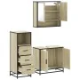 Set de muebles de baño 3 pzas madera contrachapada roble Sonoma von , Badezimmermöbel - Ref: Foro24-3301036, Preis: 210,25 €,...