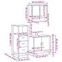 Set de muebles de baño 3 pzas madera contrachapada roble Sonoma von , Badezimmermöbel - Ref: Foro24-3301036, Preis: 210,25 €,...
