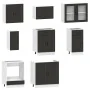 Mueble de cocina Kalmar negra 8 piezas madera contrachapada von , Küchenschränke - Ref: Foro24-3314842, Preis: 574,19 €, Raba...