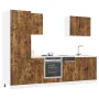 Mueble cocina Kalmar roble ahumado 7 pzas madera contrachapada by , Kitchen cabinets - Ref: Foro24-3314786, Price: 574,39 €, ...