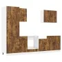 Mueble cocina Kalmar roble ahumado 7 pzas madera contrachapada by , Kitchen cabinets - Ref: Foro24-3314786, Price: 574,39 €, ...