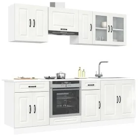 Mueble cocina Kalmar blanco de alto brillo 8 pzas by , Kitchen cabinets - Ref: Foro24-3314823, Price: 608,44 €, Discount: %