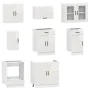 Mueble cocina Kalmar blanco de alto brillo 8 pzas de , Armarios de cocina - Ref: Foro24-3314823, Precio: 607,52 €, Descuento: %